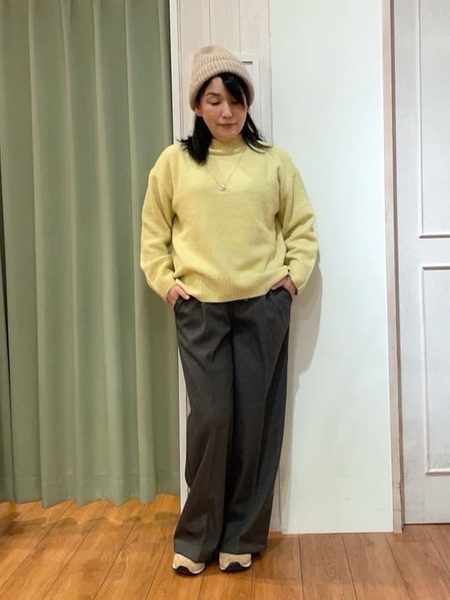 ke-yさんの「SHOO･LA･RUE｜【洗濯機可/S-LL】インせず着られる ふわふわハイネックニット」を使ったコーディネート