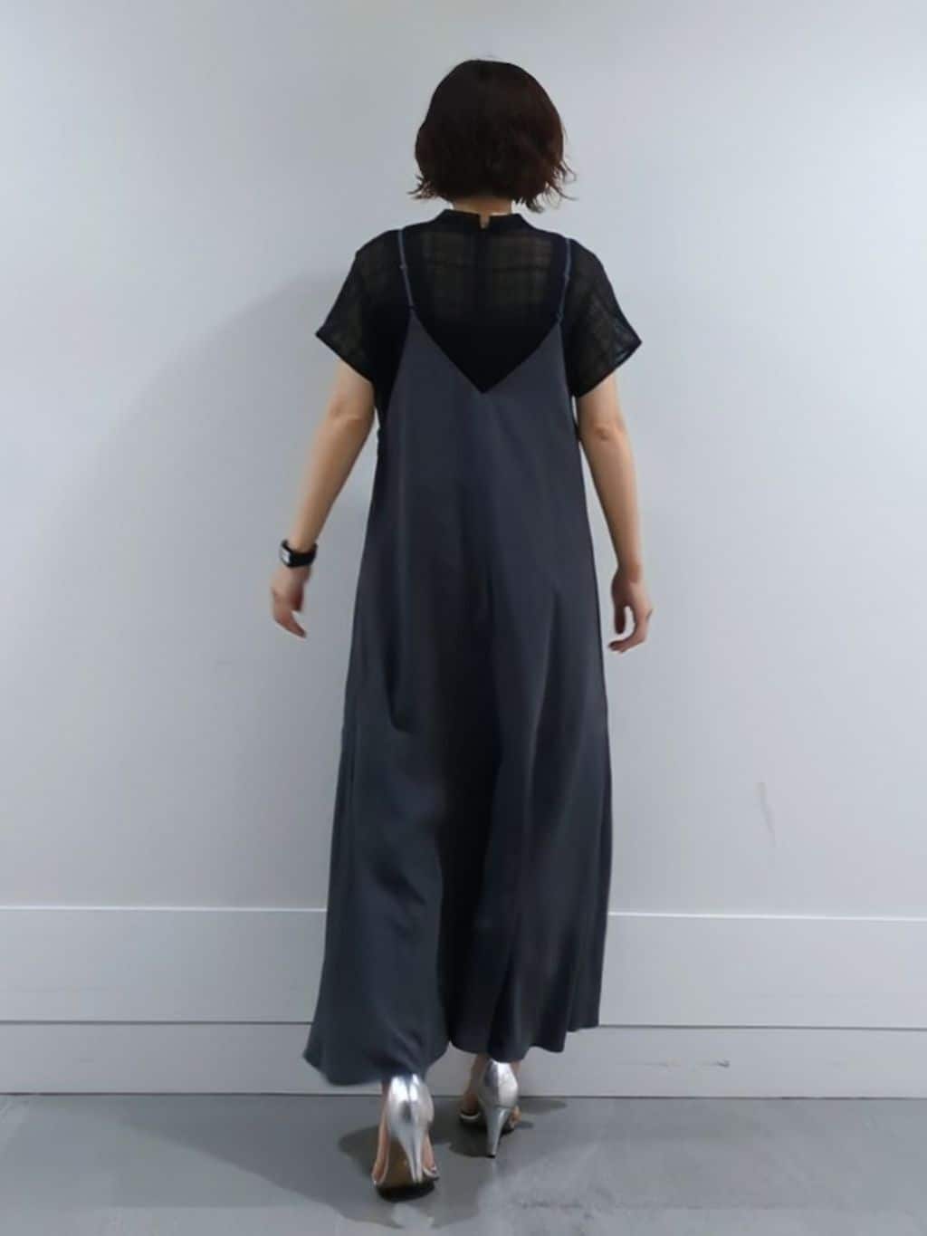 ミズタさんの「UNTITLED｜【シアー】チェックスタンドネックブラウス」を使ったコーディネート