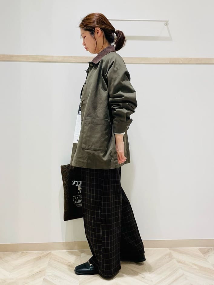 c_h_i_k_aさんの「SHOO･LA･RUE｜【S-LL】オーバーシルエットでこなれ感 襟コール カバーオール」を使ったコーディネート