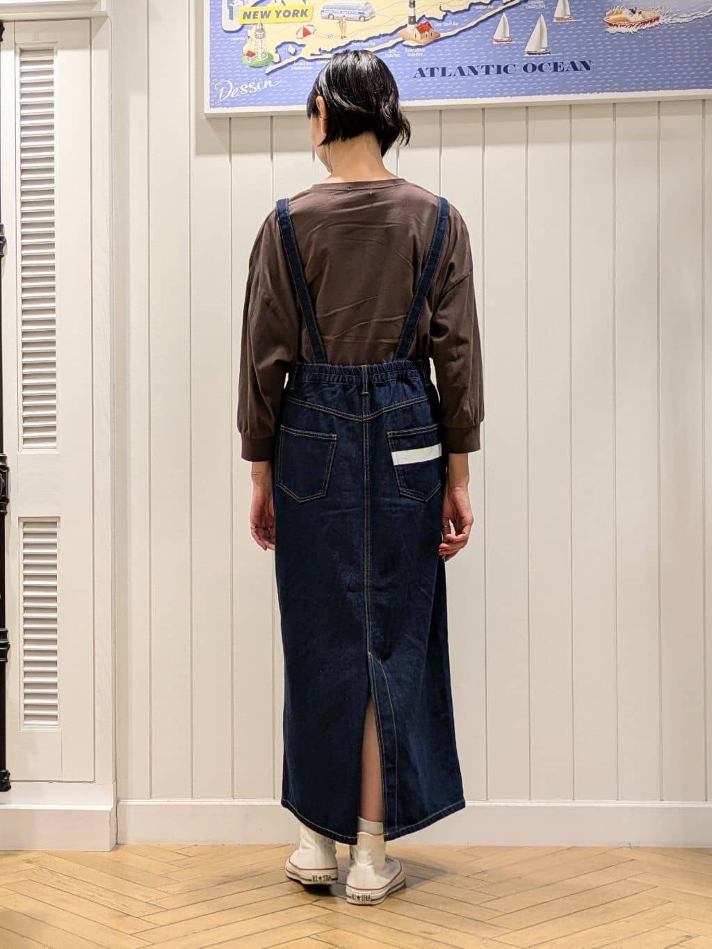 micoさんの「Dessin｜【洗える】箔プリントロングTシャツ」を使ったコーディネート