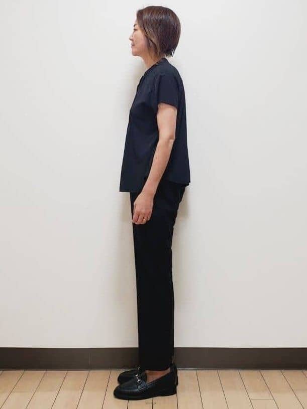 yuuさんの「Reflect｜【インナーに◎／すっきり見え！長め丈】タックデティールブラウス」を使ったコーディネート