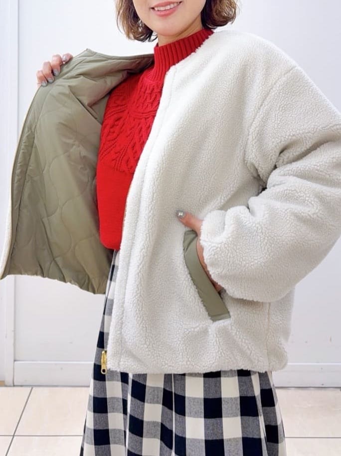 Osawaさんの「Dessin｜【2WAY】リバーシブルタフタボアアウター」を使ったコーディネート