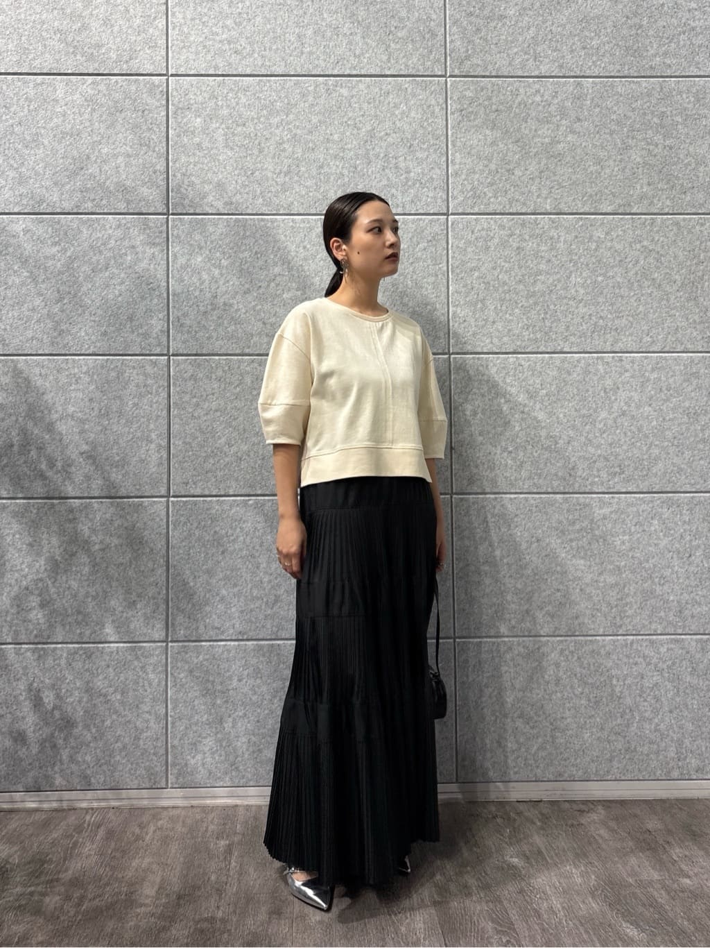 ayanoさんの「INDIVI｜フォルムスリーブカットソー」を使ったコーディネート