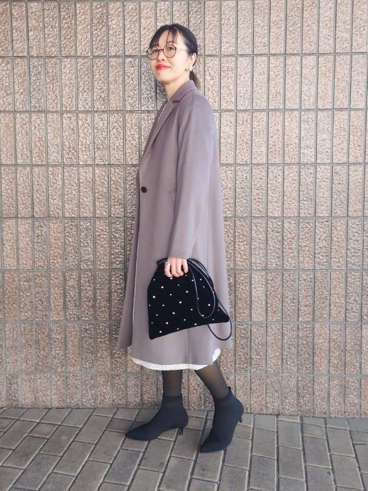MUTSUKOさんの「UNTITLED｜【スタイリッシュ／オンオフ兼用】ウールチェスターコート」を使ったコーディネート