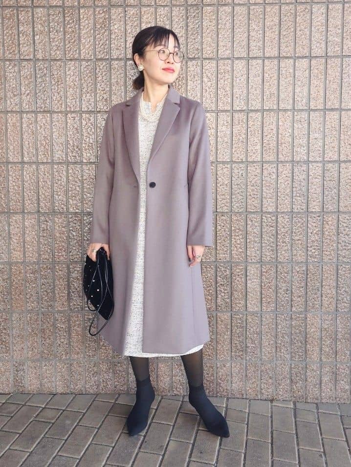 MUTSUKOさんの「UNTITLED｜【スタイリッシュ／オンオフ兼用】ウールチェスターコート」を使ったコーディネート