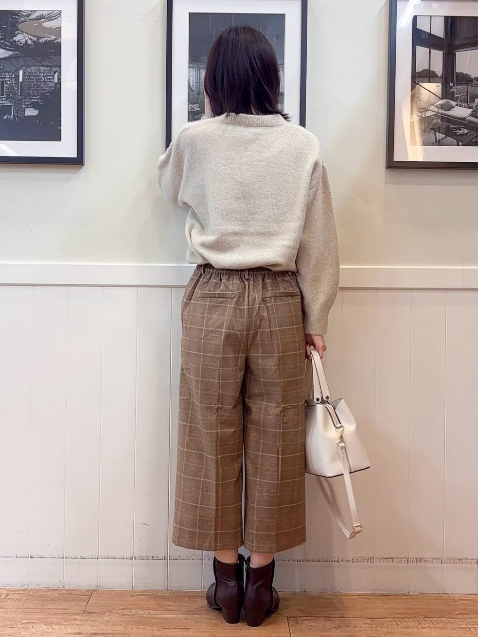 えぬさんの「SHOO･LA･RUE｜【洗濯機可/S-LL】きちんと見えする あったか裏起毛ガウチョパンツ」を使ったコーディネート