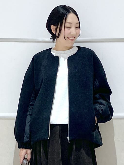eriko さんの「Dessin｜ダンボールジップブルゾン」を使ったコーディネート