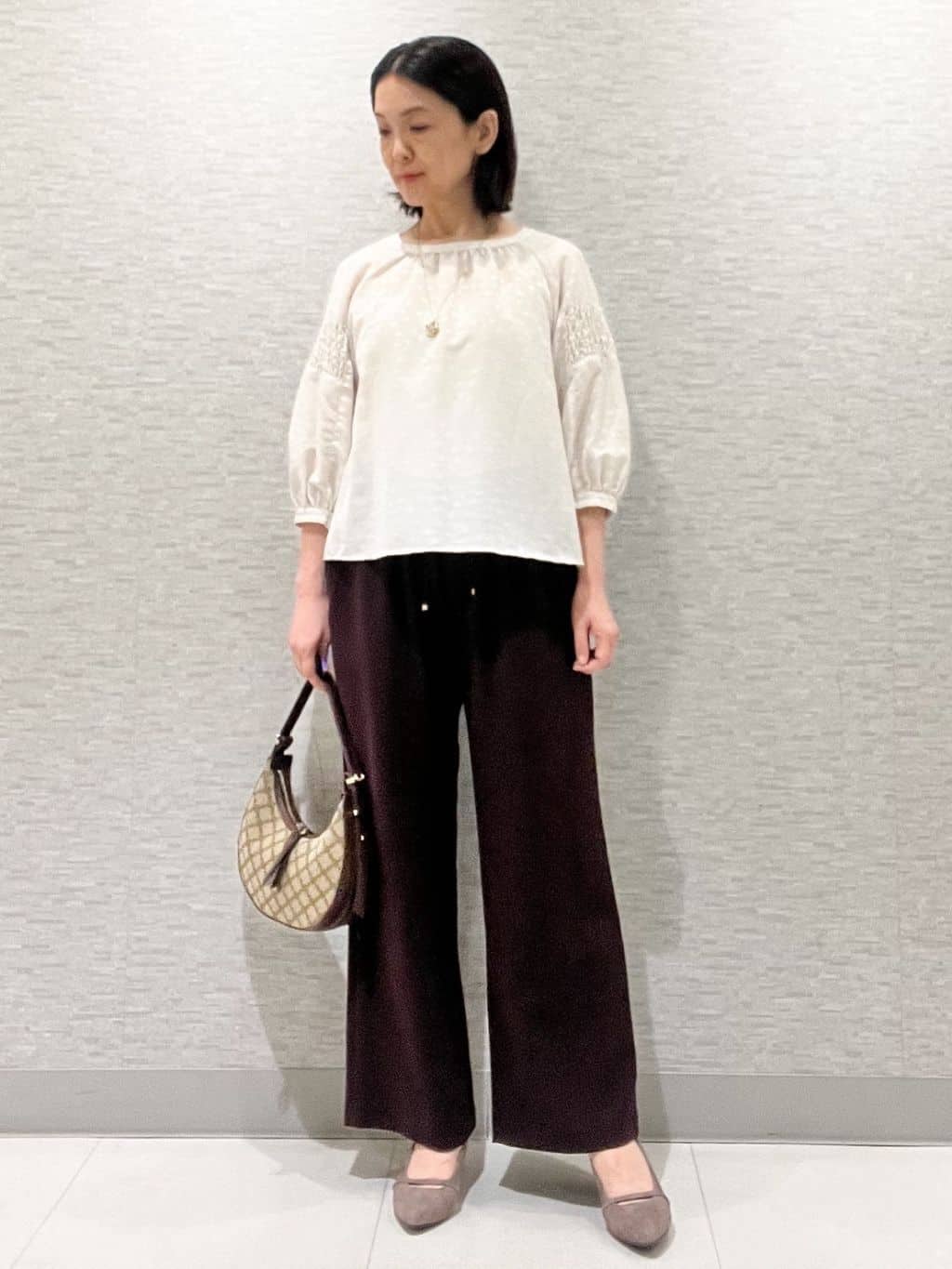marikoさんの「Reflect｜【一枚で着映える◎】レオパード風ジャカードブラウス」を使ったコーディネート