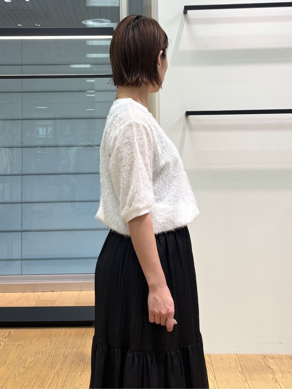 asamiさんの「INDIVI｜ヘアリージャカードトップス」を使ったコーディネート