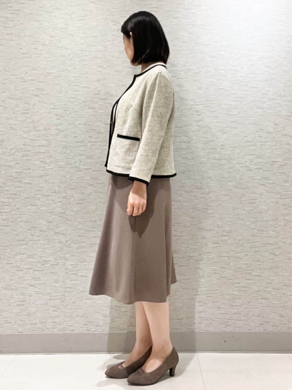 marikoさんの「Reflect｜【軽い着心地】メッシュツイードジャケット」を使ったコーディネート