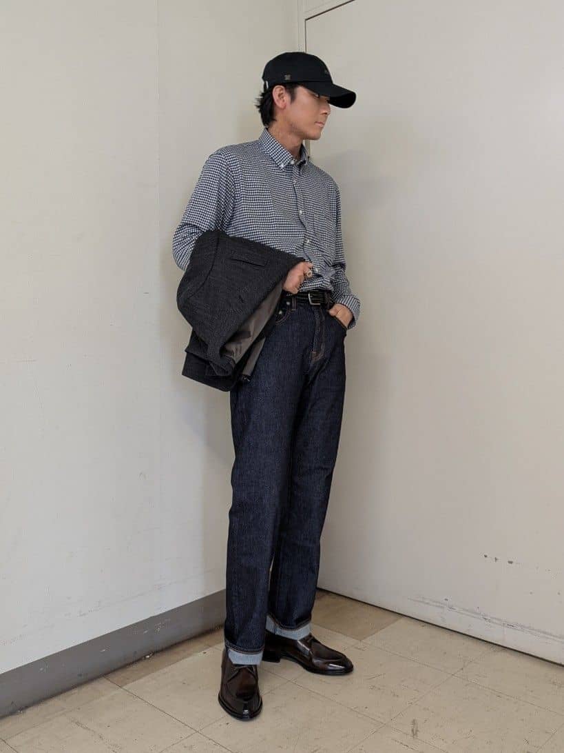 ryoさんの「TAKEO KIKUCHI｜【Sサイズ～】ラッセルメッシュ ジャケット」を使ったコーディネート