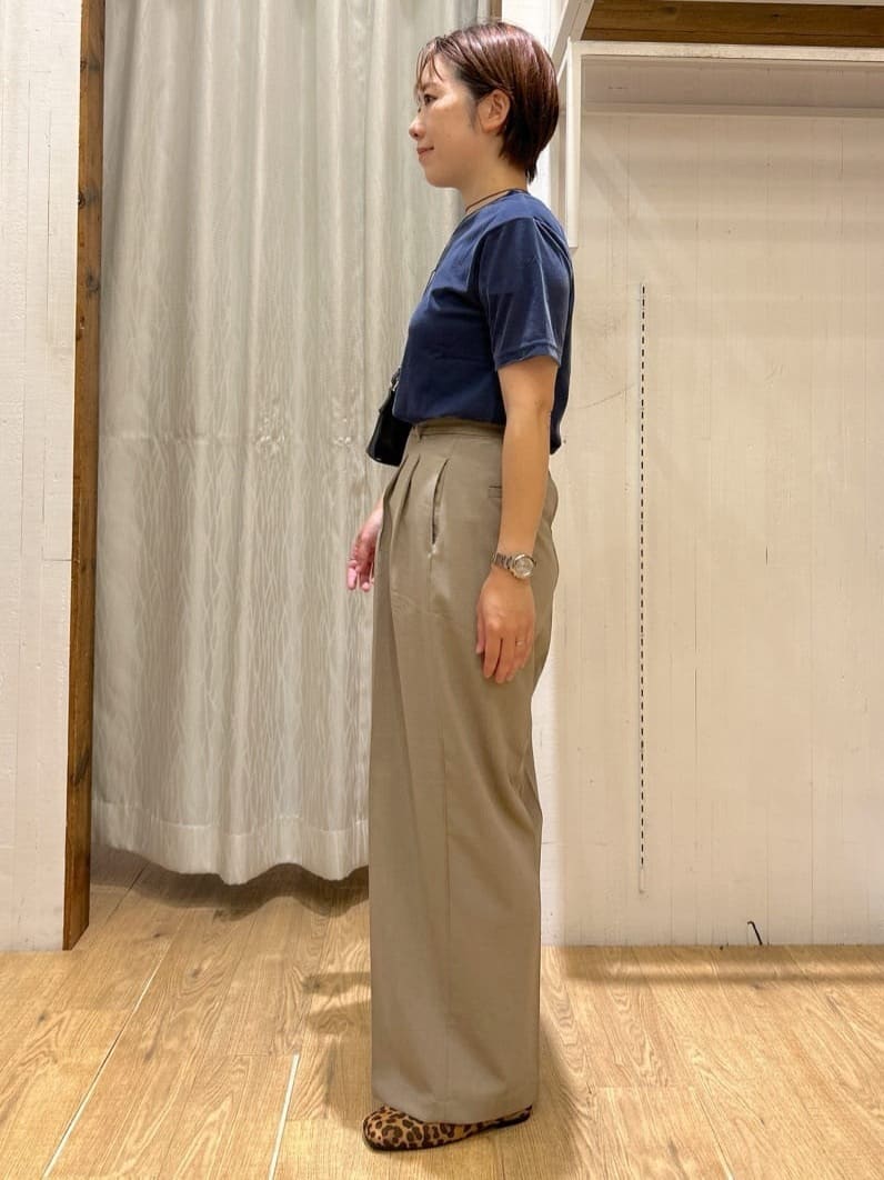 ga_riさんの「THE SHOP TK｜シアーベロアカットソー【洗える】」を使ったコーディネート
