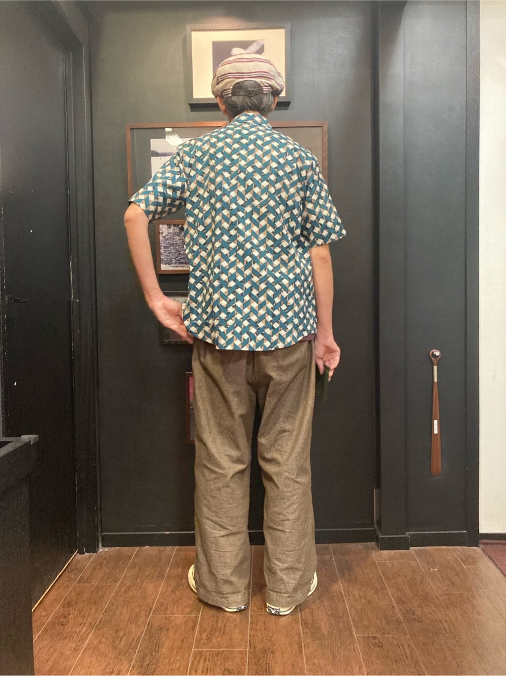 KDDさんの「TAKEO KIKUCHI｜【COOL CITY WEAR】籠目アート柄 サッカーシャツ /通気性」を使ったコーディネート