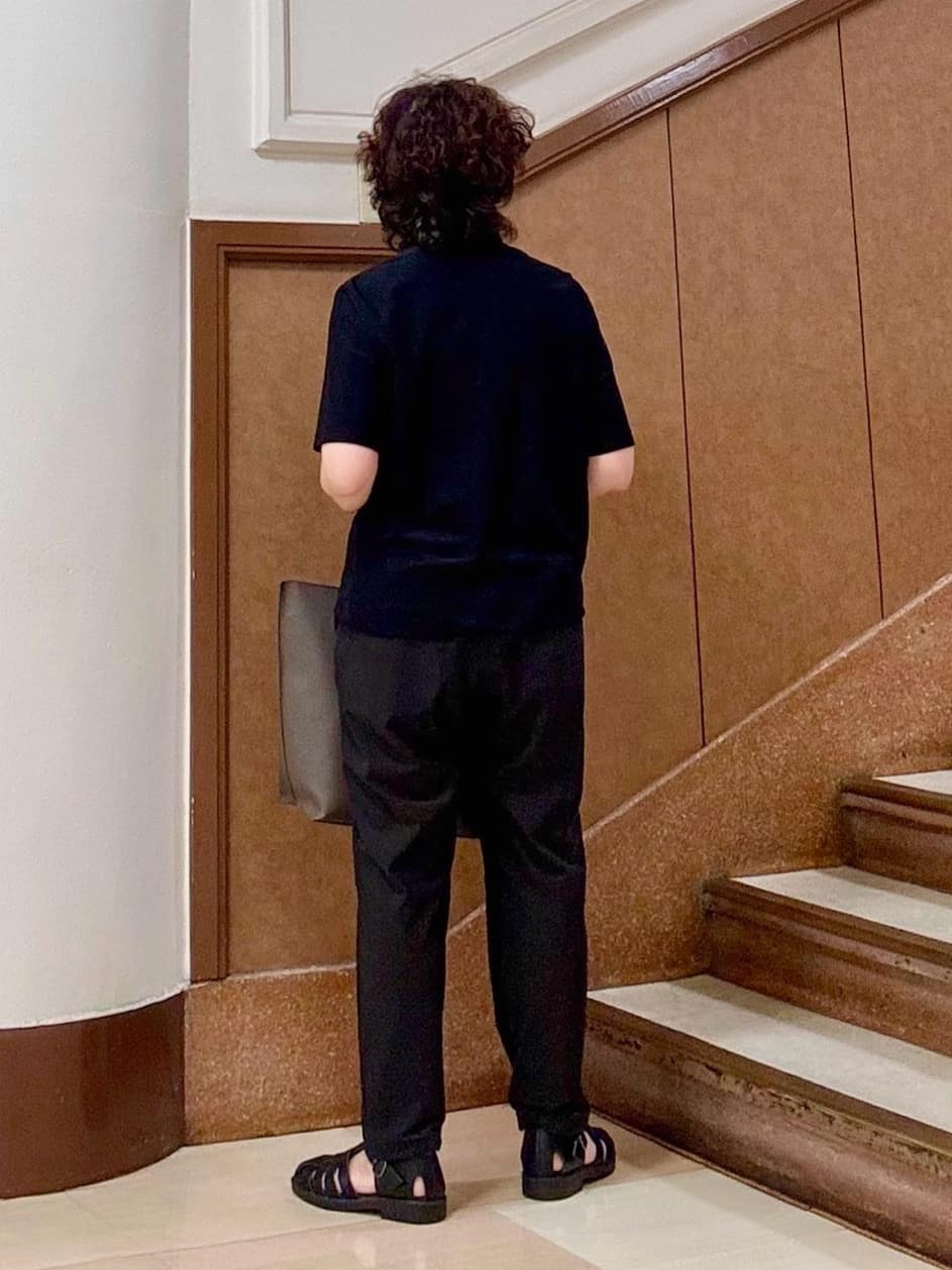 のぐみさんの「TAKEO KIKUCHI｜【COOL CITY WEAR】エアートール ポロシャツ /接触冷感・通気性」を使ったコーディネート