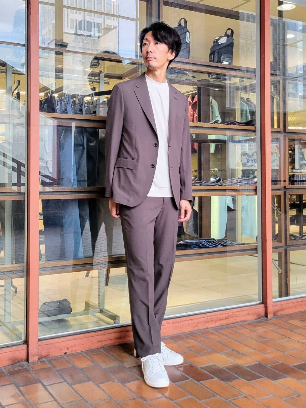 piroyaさんの「TAKEO KIKUCHI｜【COOL CITY WEAR】アーバンクール ジャケット /接触冷感・吸水速乾」を使ったコーディネート