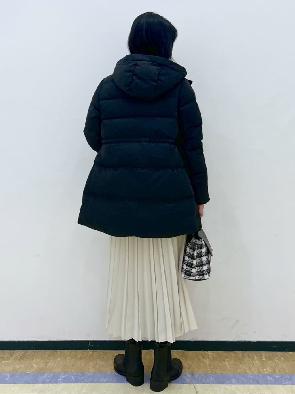 su.さんの「index｜KAWADAダウンドロストミドルコート【撥水／洗濯機OK／2WAY／静電気防止裏地】《XS～3L》」を使ったコーディネート