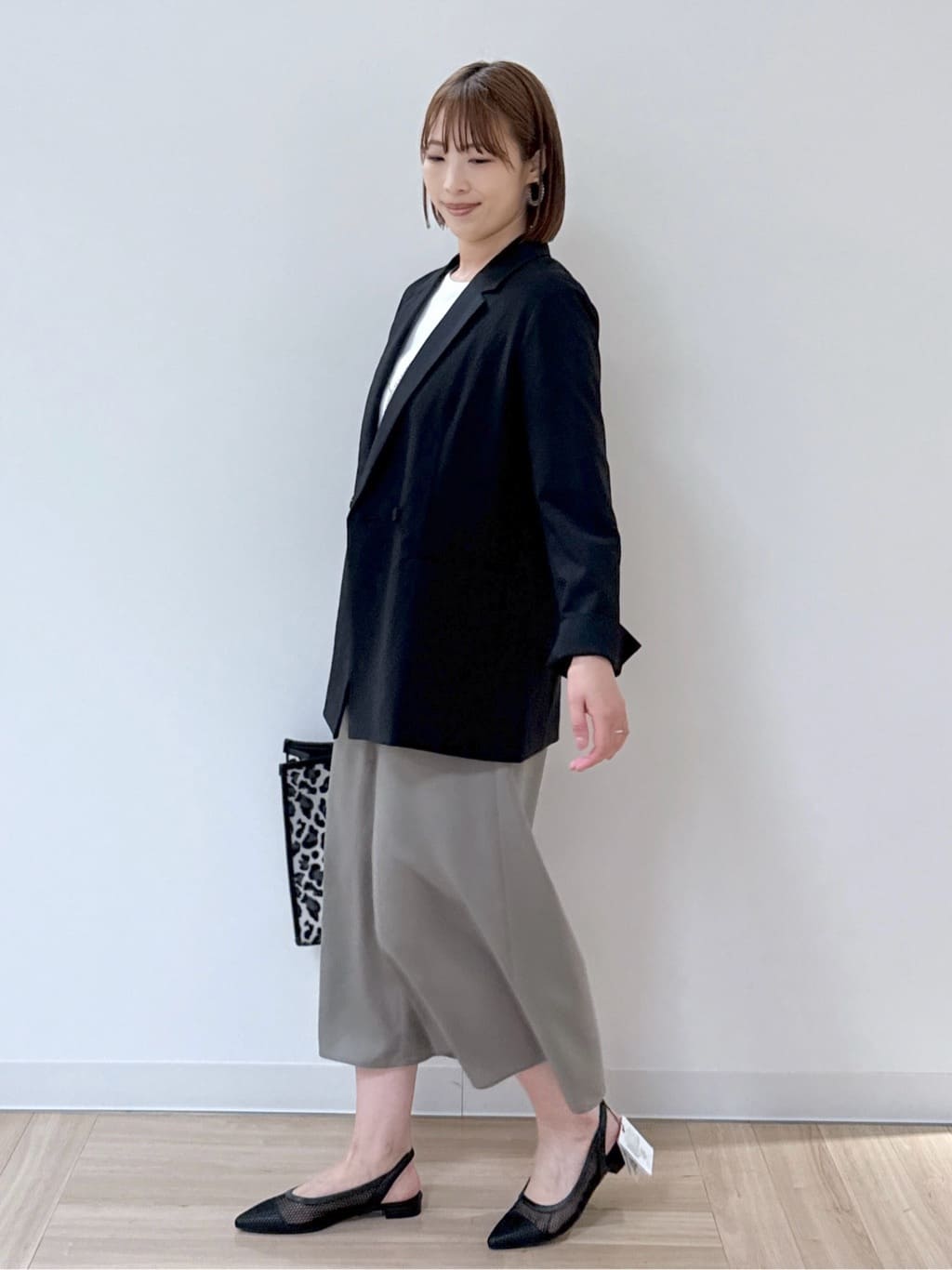 amiさんの「Reflect｜◆【マシンウォッシュ可／セットアップ可／通勤におすすめ】ドライタッチダブルジャケット」を使ったコーディネート