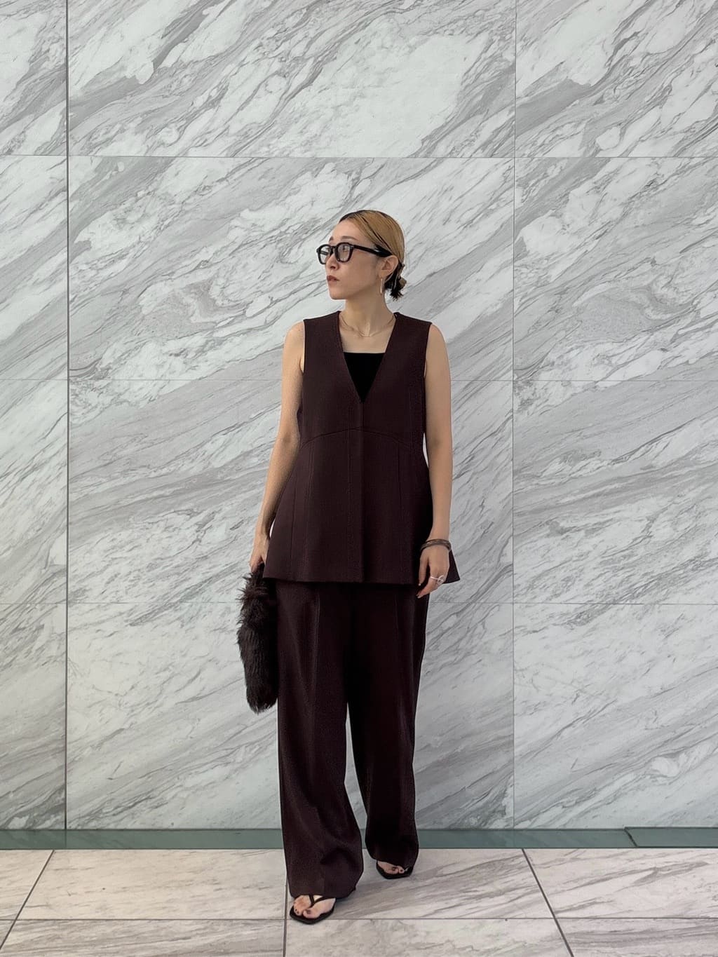 kotakiさんの「INDIVI｜Comfy SET UP｜イージーストレートワイドパンツ【セットアップ対応／通勤/カセット服】」を使ったコーディネート
