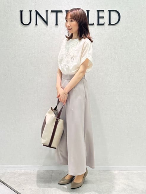 Miwaさんの「UNTITLED｜リーベルラメベア天竺プルオーバファブリック」を使ったコーディネート