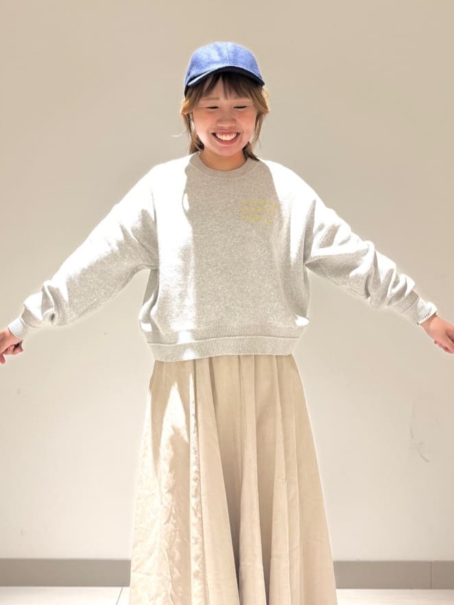 Liriさんの「Dessin｜【選べる首元デザイン/洗える】クルーネックロングTシャツ」を使ったコーディネート