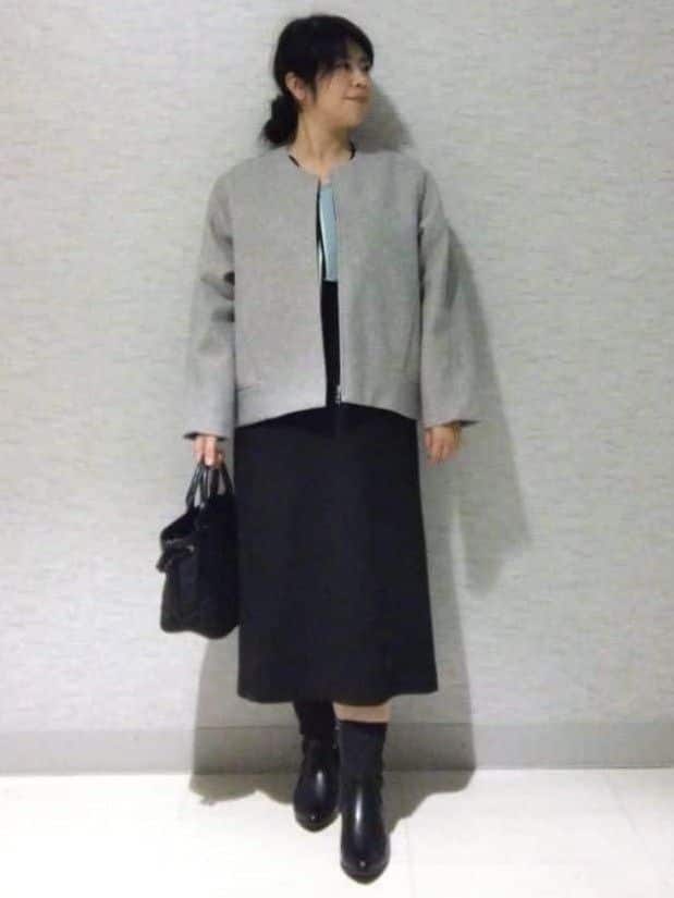 sakoさんの「Reflect｜【ゆったりシルエット】ジャージメルトンコクーンジャケット」を使ったコーディネート