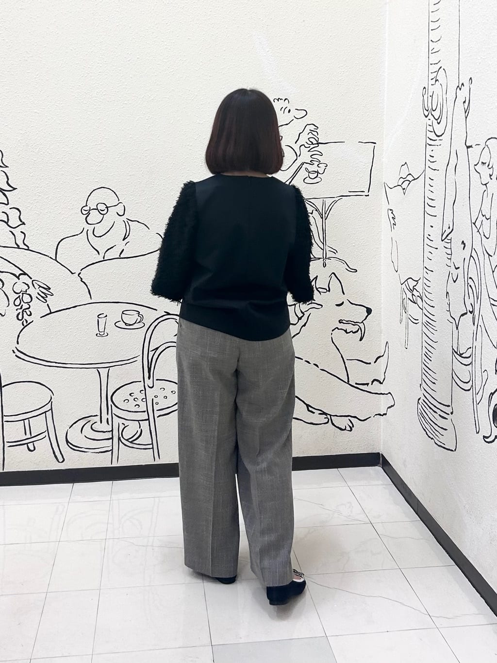 Mitsukiさんの「UNTITLED｜【丸首/Tシャツ風/短丈】シャギースリーブ ポンチカットソー」を使ったコーディネート