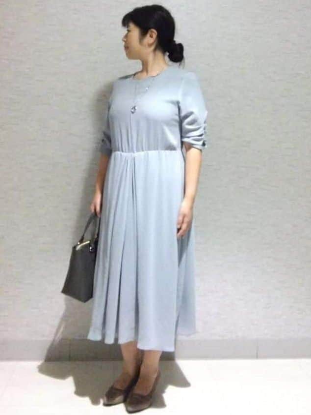 sakoさんの「Reflect｜【吸水速乾／防しわ】シルキープリーツワンピース」を使ったコーディネート