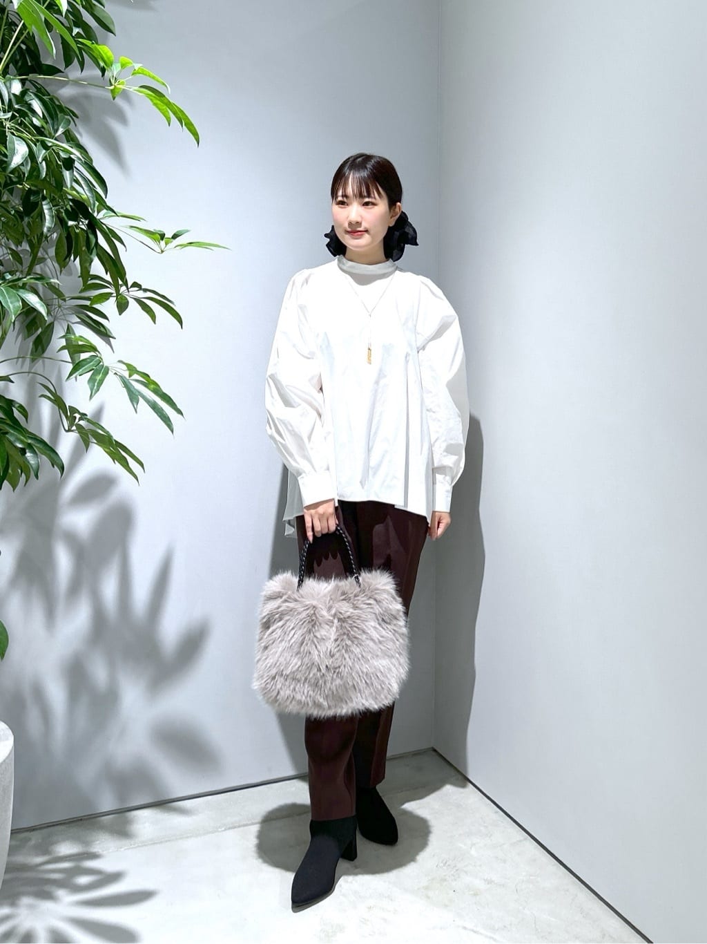 Renoさんの「INDIVI｜タイプライターボリュームスリーブブラウス」を使ったコーディネート