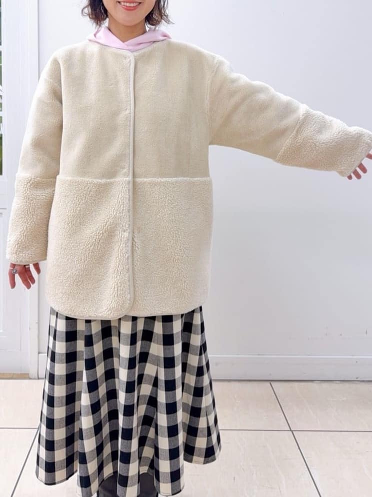 Osawaさんの「Dessin｜【2WAY】フェイクムートンコート」を使ったコーディネート