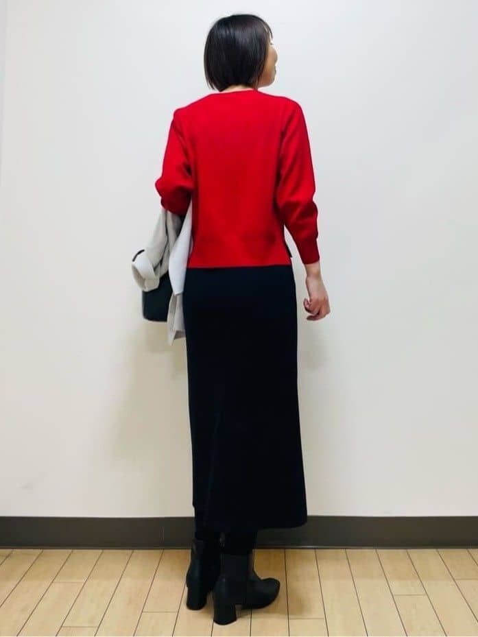 Riiさんの「Reflect｜【選べる6色／長く着られる◎】ボートネックニット」を使ったコーディネート