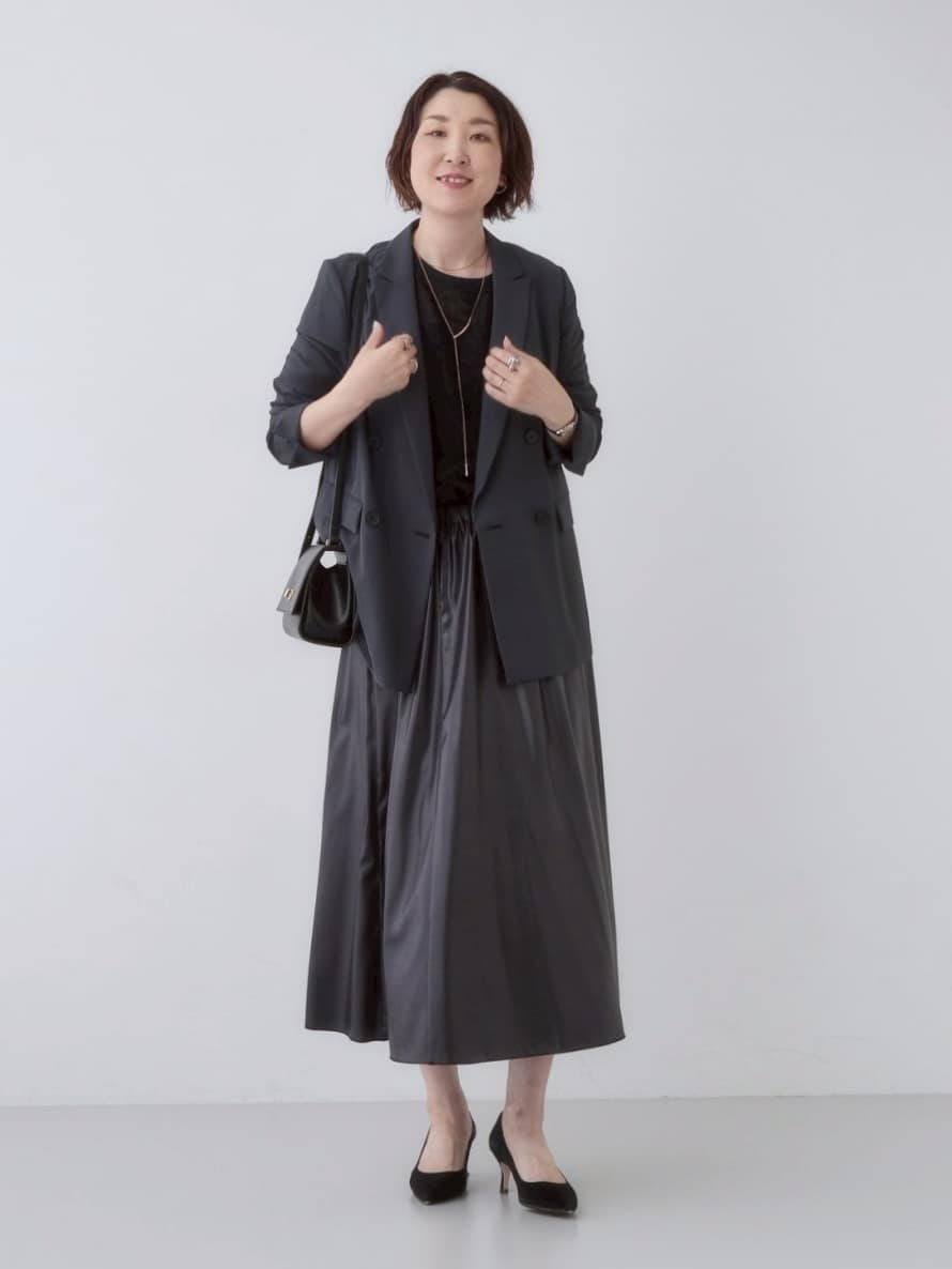 yuriさんの「INDIVI｜ヘアリージャカードトップス」を使ったコーディネート