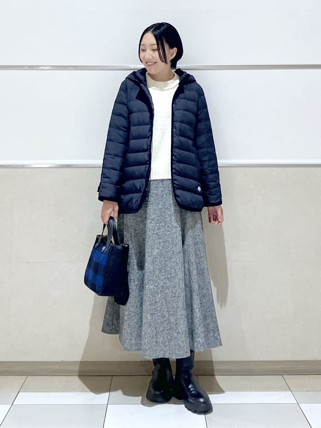 eriko さんの「Dessin｜【撥水・2WAY】ミュラーダウンコートミドル丈」を使ったコーディネート