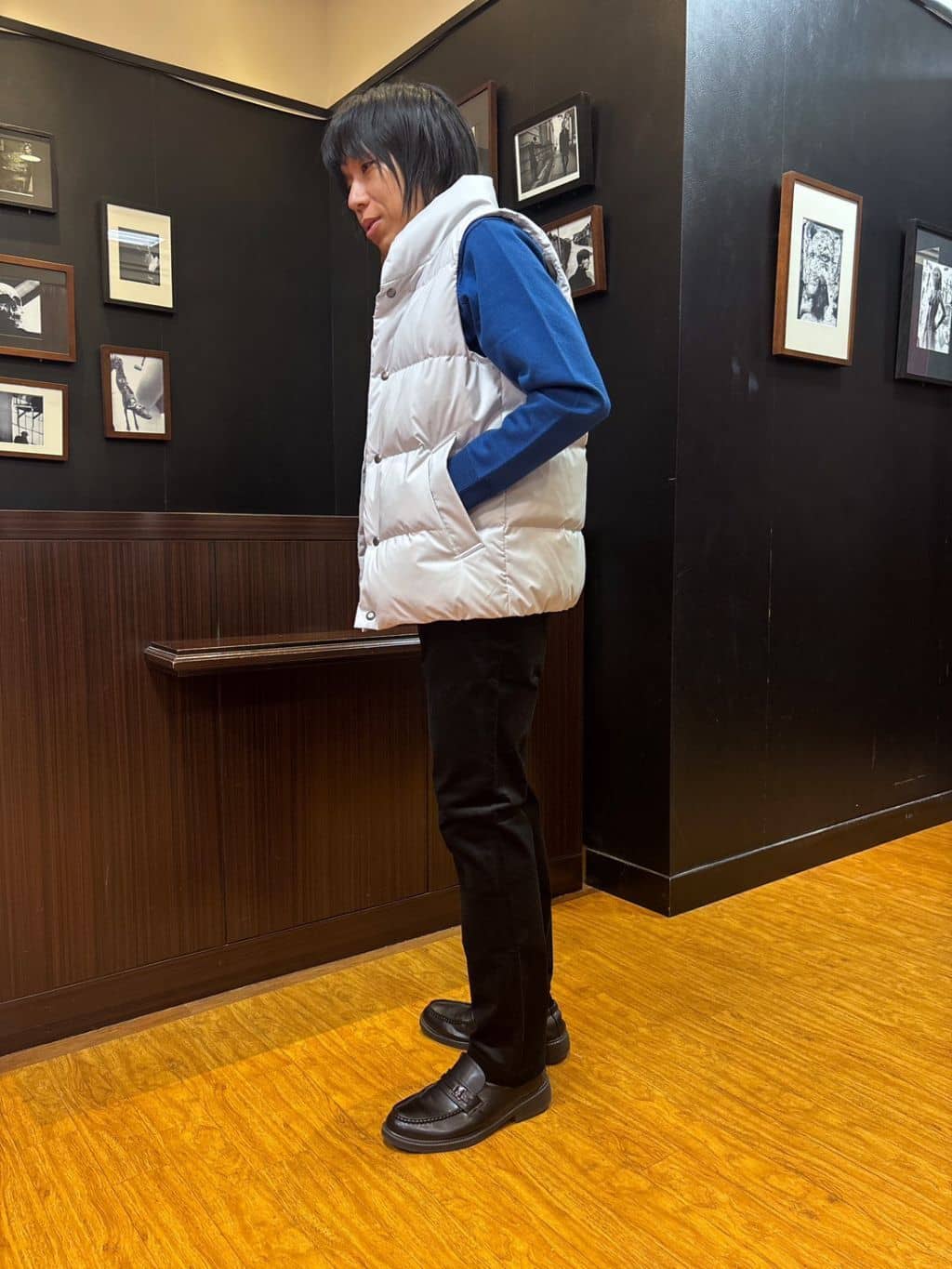 moritaさんの「TAKEO KIKUCHI｜【袖取り外し可】デタッチャブル ダウンブルゾン」を使ったコーディネート