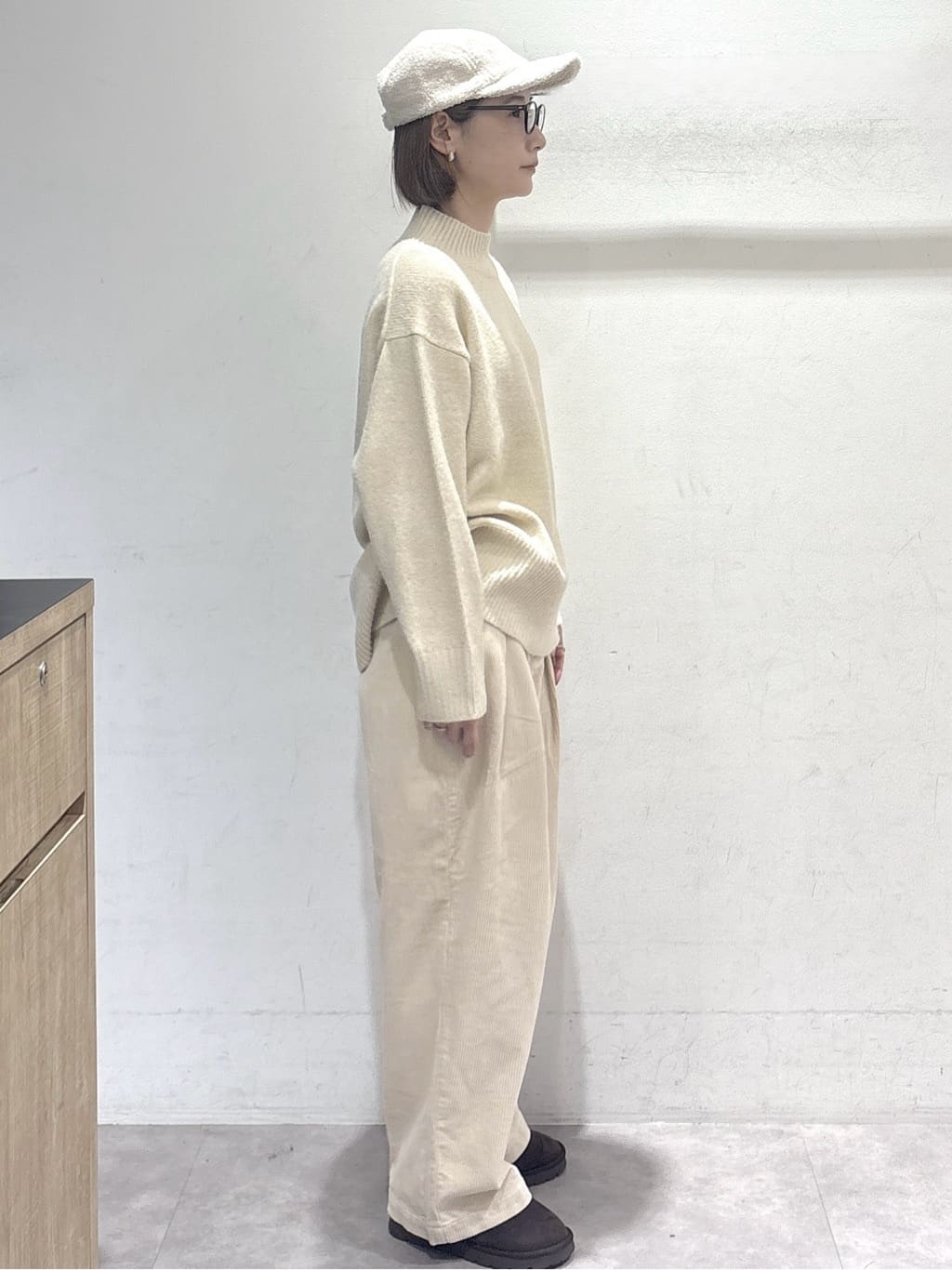 たけねぇさんの「OPAQUE.CLIP｜コーデュロイタックワイドパンツ【洗濯機OK】」を使ったコーディネート