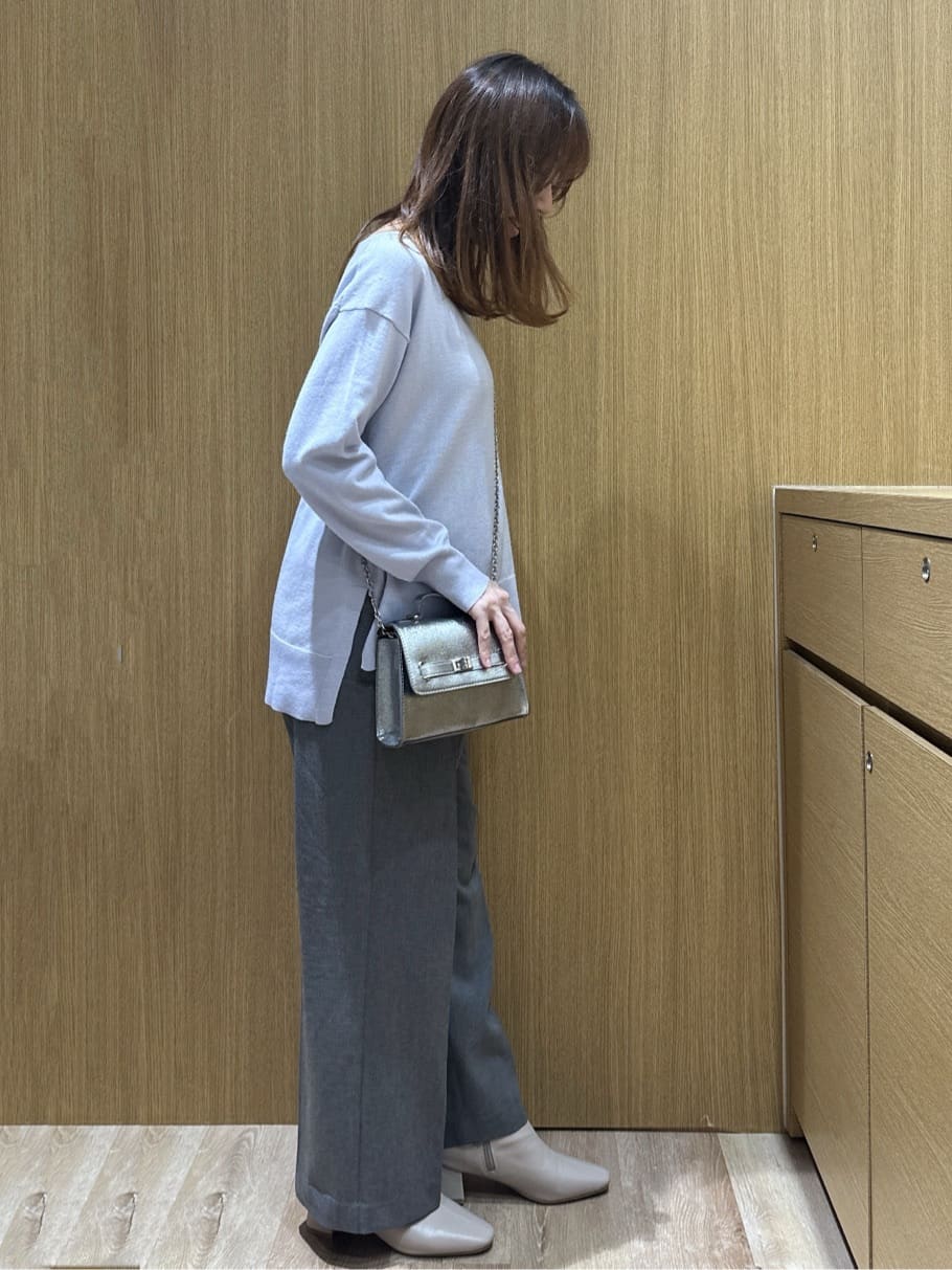 yukaさんの「OPAQUE.CLIP｜ボートネックニット／エクストラファインメリノウール【THEシリーズ／洗濯機OK】」を使ったコーディネート