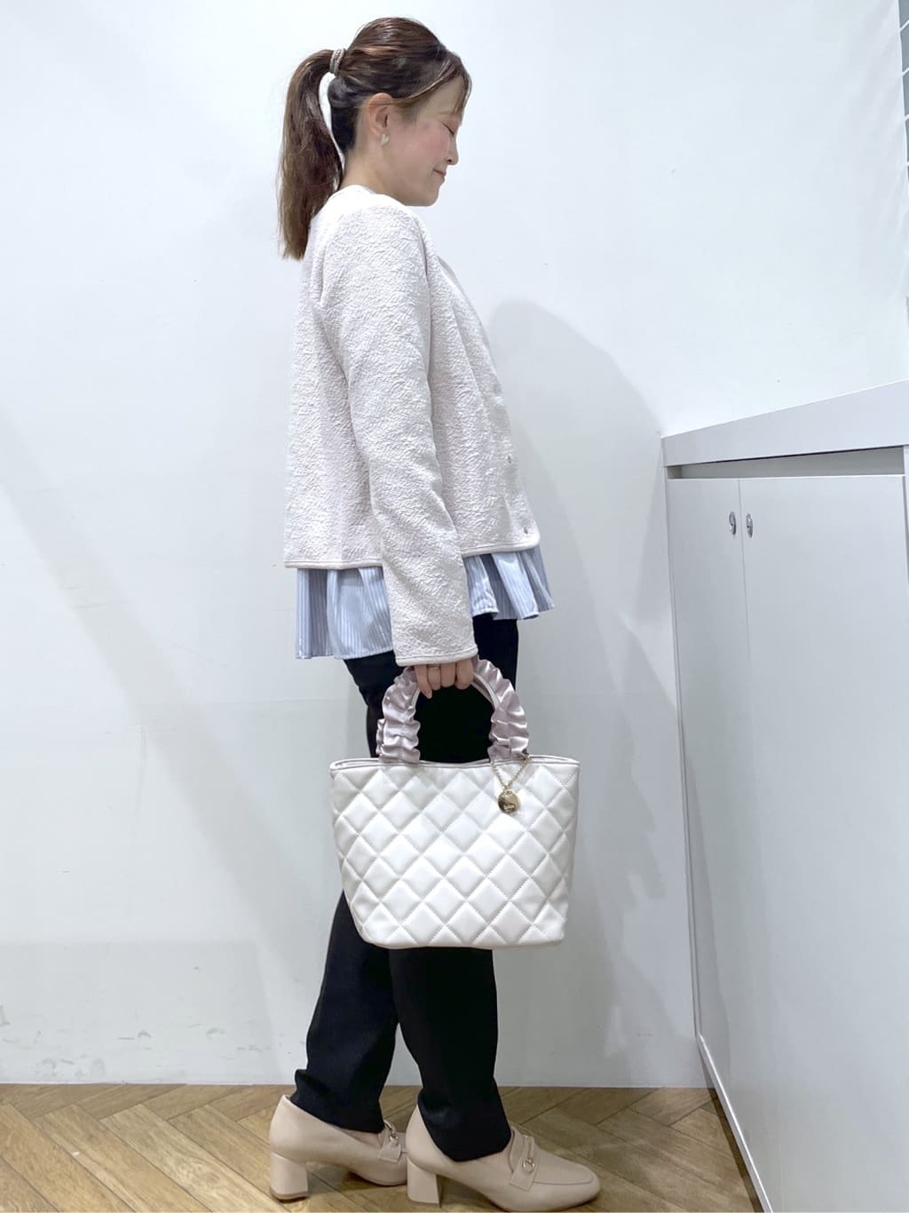 Junさんの「index｜ストレッチノーカラーブルゾン【洗濯機OK】」を使ったコーディネート