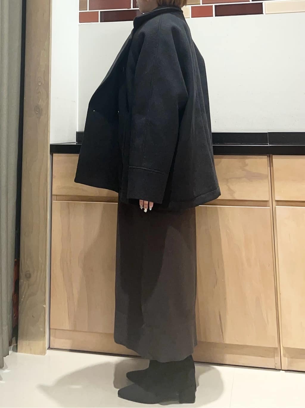 かのさんの「THE SHOP TK｜優秀ふわふわベスト＆ニットワンピース【毛玉になりにくい/静電気防止/洗える】」を使ったコーディネート