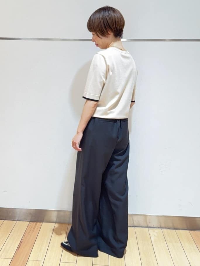 あやさんの「UNTITLED｜【アンサンブル可/薄手/洗える】5分袖クルーニット」を使ったコーディネート