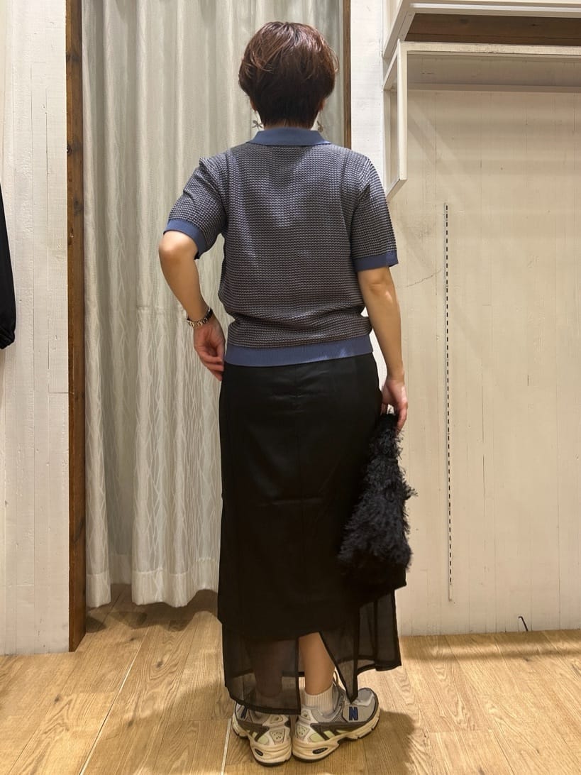 ga_riさんの「THE SHOP TK｜フリンジボア巾着バッグ」を使ったコーディネート