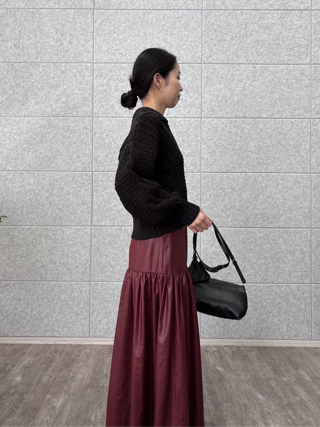 ひなさんの「INDIVI｜スキッパーフォルムニット」を使ったコーディネート