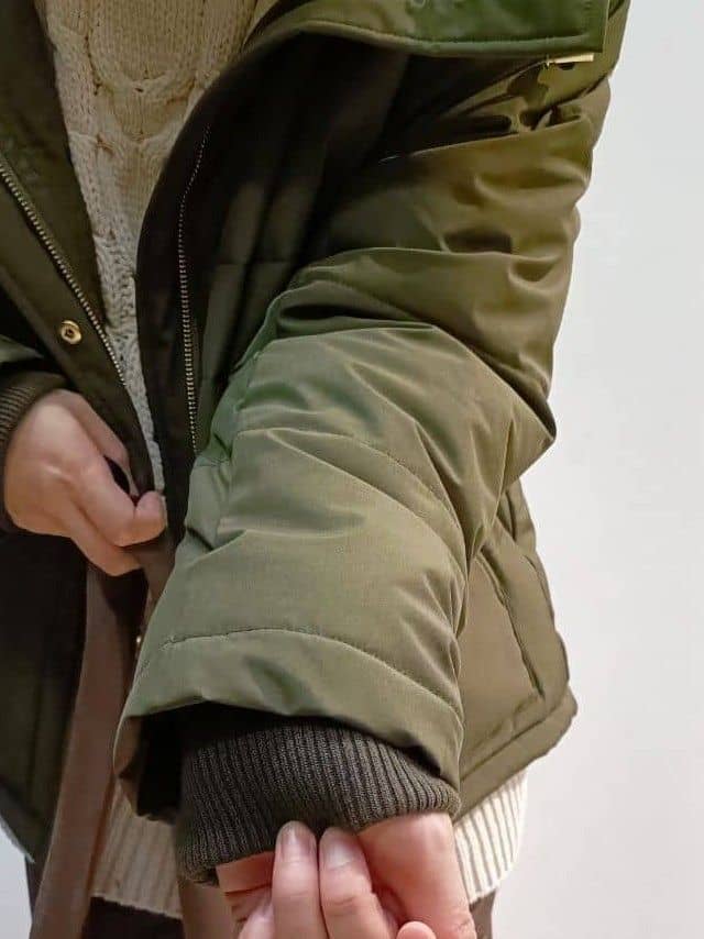 あんさんの「THE SHOP TK｜【すっきり見えシルエット】上品ふわもこ中綿ブルゾン」を使ったコーディネート