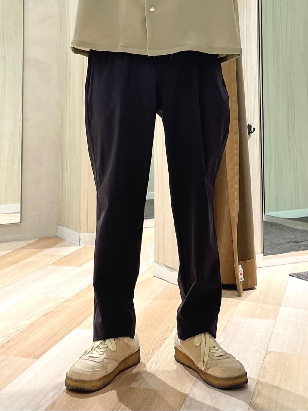 URAさんの「TAKEO KIKUCHI｜【COOL CITY WEAR】エアートール オープンカラーシャツ /接触冷感・通気性」を使ったコーディネート