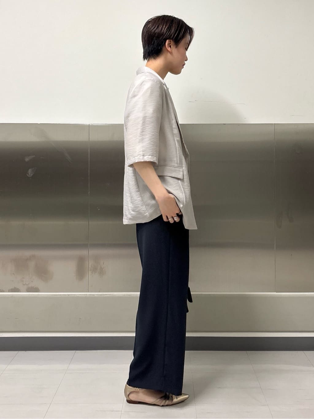 kanaeさんの「INDIVI｜ライトダブルジャケット」を使ったコーディネート
