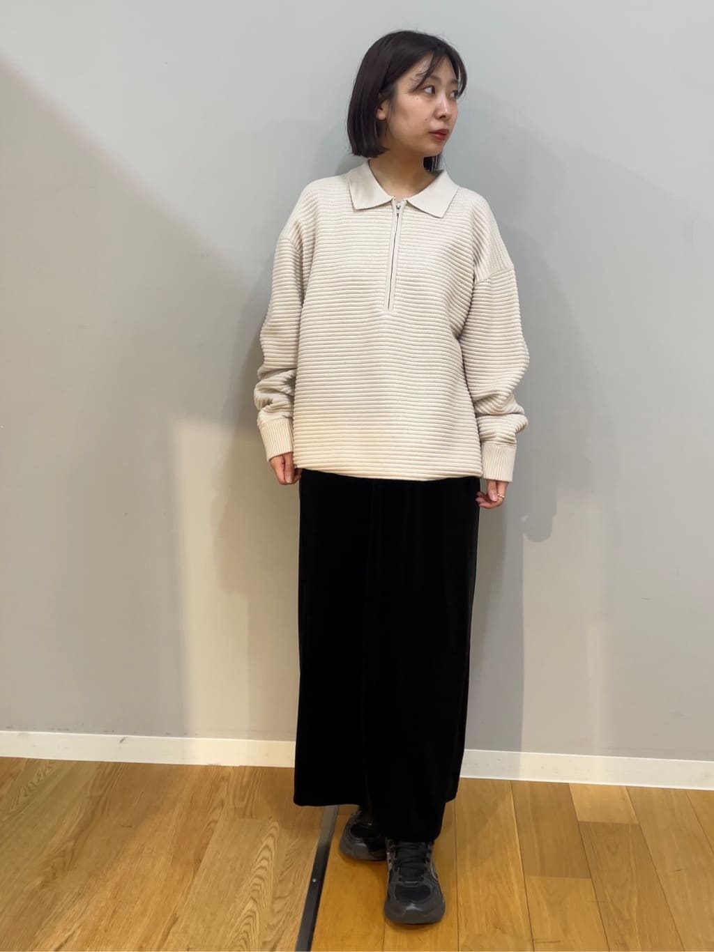 abeさんの「tk.TAKEO KIKUCHI｜ハーフジップニットポロシャツ」を使ったコーディネート