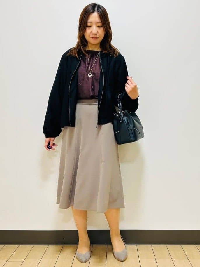 miiiさんの「Reflect｜【ライトアウター／ゆったり羽織れる／気軽な羽織りに◎】ライトブルゾン」を使ったコーディネート