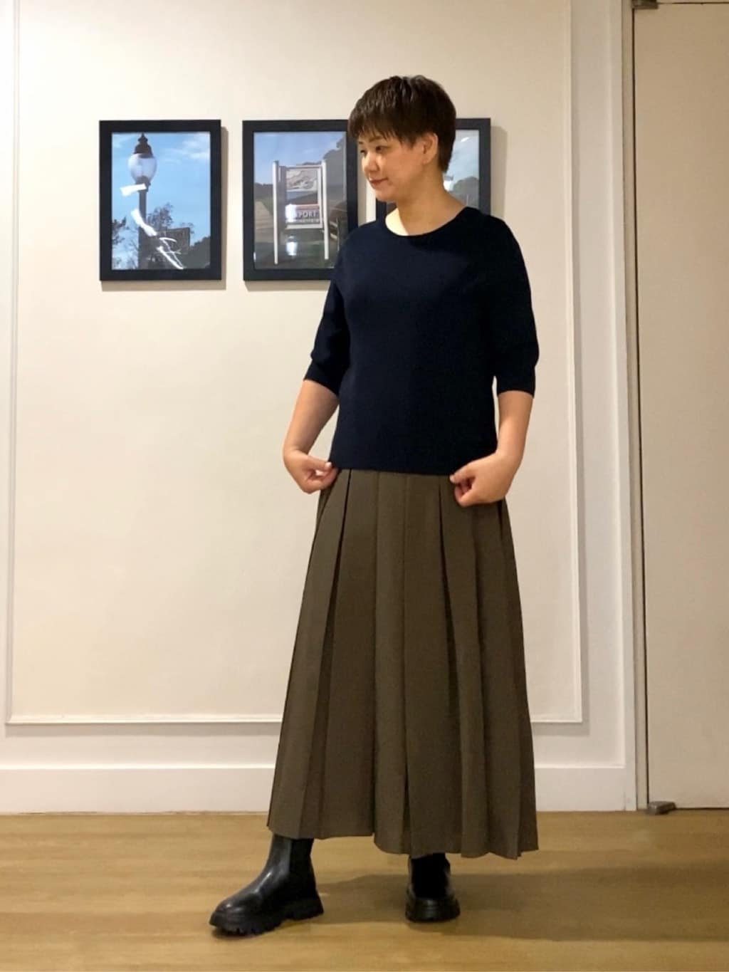Hiroさんの「Dessin｜【UVカット/洗える】2WAY五分袖カーディガン」を使ったコーディネート