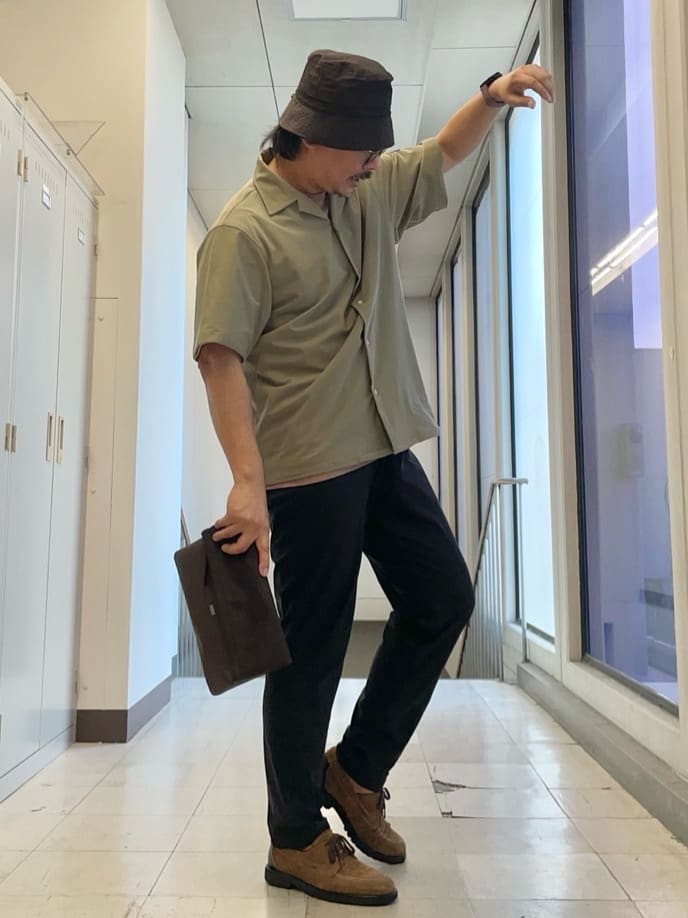 MAKOTO AIさんの「TAKEO KIKUCHI｜【COOL CITY WEAR】エアートール オープンカラーシャツ /接触冷感・通気性」を使ったコーディネート