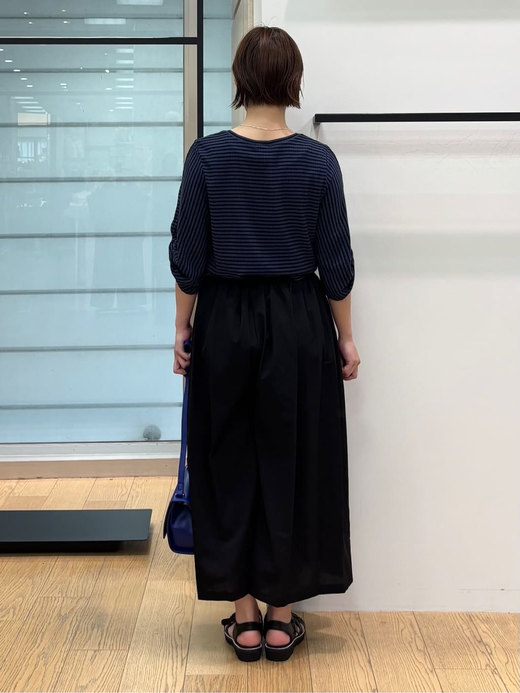 asamiさんの「INDIVI｜【UVケア／吸汗速乾】凹凸素材ねじり袖トップス」を使ったコーディネート