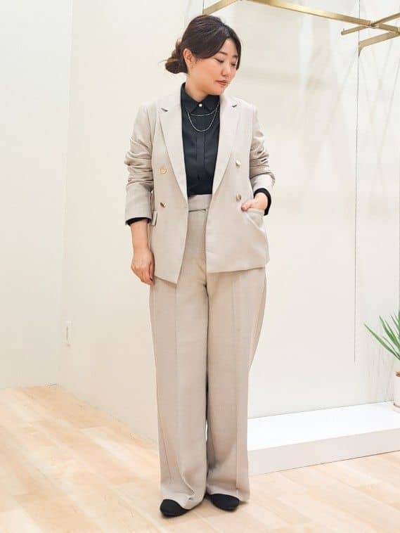 ふるさんの「grove｜【カセット服】ダブルブレストテーラードジャケット」を使ったコーディネート
