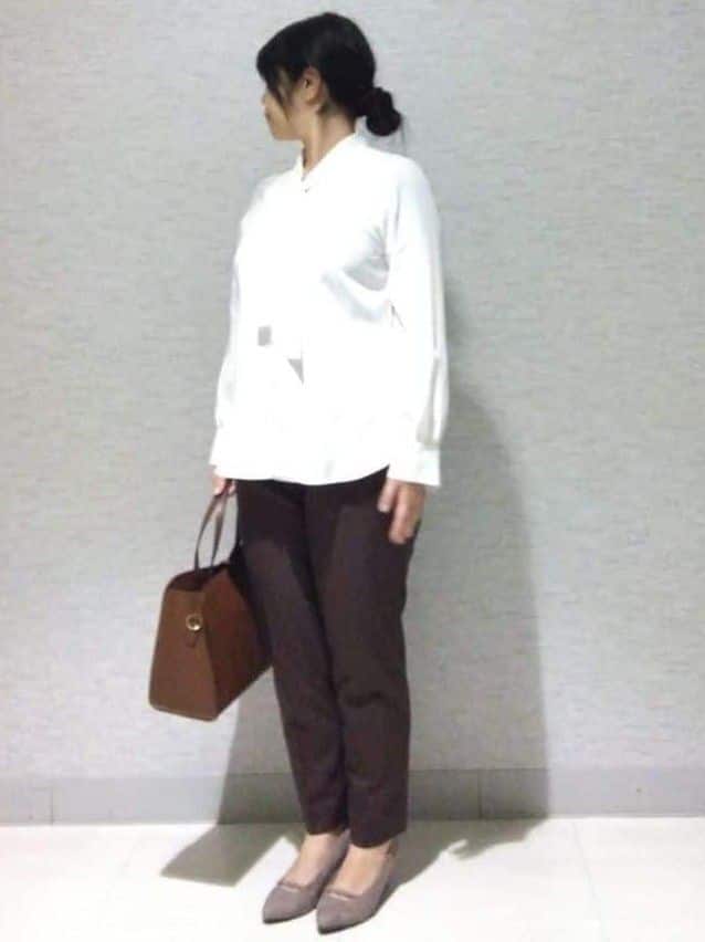 sakoさんの「Reflect｜【レイヤードに◎】ボウタイブラウス」を使ったコーディネート